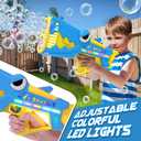 Bubble Gun for Kids Ages 4-8: Shark Light Up Bubble Machine for Toddlers, Rechargeable, 2 Bubble Solution, Outdoor Toy Party Birthday Gift for 3 4 5 6 7 8 Year Old