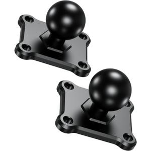 BRCOVAN 2 PCS, 1'' Ball Mount Base with Aluminum Alloy 4-Hole AMPS Square Plate, Compatible with RAM Mounts B Size 1 Inch Ball Double Socket Arm