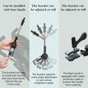 Universal Baby Stroller Sun Protection Parasol, with Umbrella Clip Fixing Device, UPF 90+ UV Protect Pushchair Sun Parasol (Silver)