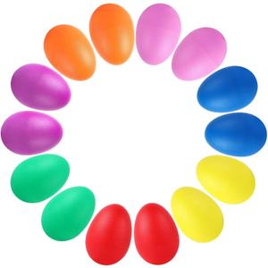 Augshy 14 PCS Egg Shakers Percussion Musical Egg Maracas Easter Egg Kids Toys (Plastic)
