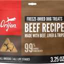 ORIJEN Grain Free High Protein Freeze Dried Dog Treats Ranch-Raised Beef Recipe 3.25oz Bag (EXP 10/01/26)