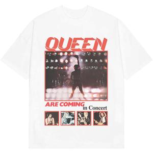 Queen Unisex Adult Offical Merch Coming Soon T-Shirt, White XXL