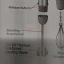 Mueller Multistick 5-in-1 Immersion Blender Handheld,12 Speed Hand Mixer-Turbo Boost,Heaviest Duty Copper Motor,Titanium reinforced Blades Hand Blender,Milk Frother Wand,Whisk,Beaker,Chopper,Grey