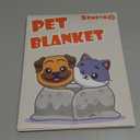 Stuffed Small Beige Premium Soft Dog Blanket, with Flannel Beige Cute Paw Print, 24 * 32 inches, Cat Blanket Puppy Supplies Poodle Dog Products Stuff Essentials