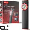lexall Pocket Flashlight, 800Lumen Rechargeable EDC Flat Flashlight, Magnetic LED Flashlight with Clip, Dimmable Three-Eyed Mini Area Light for Car Repairs/Inspection/Travel/Hiking/Emergency/Camping (slim, RUBY RED)
