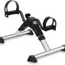 GOREDI Under Desk Exercise Bike Pedal Exerciser, Fully Assembled Pedal Exerciser for Seniors, Foldable Mini Exercise Bike for Office Fitness with LCD Display, Peddler Exerciser