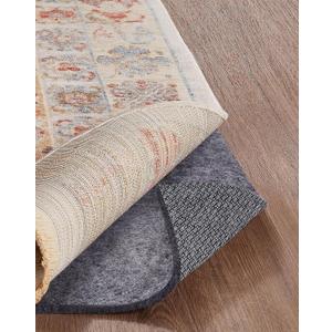 Veken Non Slip Cushioned Rug Pad Gripper 5 x 7 Ft, Felt and Silicone Backing, 1/4 inch Thick Carpet Liner for Hardwood Floors and Finishes, Under Area Rugs Anti Skid Mat, Keep Rugs Safe and in Place