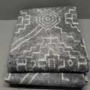 jinchan Hallway Runner Rug 3x8 - Moroccan Kitchen Machine Washable Runner Rug Modern Geometric Soft Faux Wool Ultra-Thin Low-Pile Non-Slip Carpet for Laundry Room Bedroom Farmhouse(3x8ft,Dark Grey)