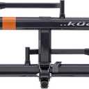 KUAT Sherpa 2.0 Durable Lightweight Aluminum Compact 2 Bike Transporting Hitch Rack with Cable Lock & Foldable Tire Cradles | Capacity - 40 Lbs per Tray (Gray Metallic & Orange Anodize)