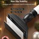 13.2" Window Candles Battery Operated with Remote, Timer, Dimmable, Flicker/Steady Mode, LED 5000K Cool White Christmas Candle Lights for Windows, Indoor Holiday Decor, 4 Pack, Black Holders