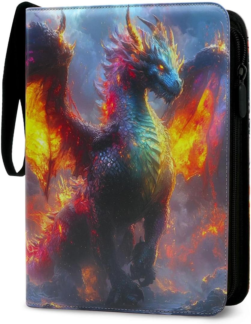 Trading Card Binder 900 Pockets for Pokemon card,9 Pockets Card Binder Albums for Card Collections,Waterproof Trading Game Card Floder Holder,50 Pcs Pages