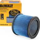 DEWALT Vacuum Filter Replacement DXVC4002, Fit for Most 4-5 Gallon Wet Dry Vacuum Cleaner, High Efficiency Cartridge Filter Compatible with DXV04T, DXV05P, DXV05S, DXV08S, DXV06G