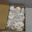 Vicenpal 60 Pack White Seashell Coral Starfish Table Place Card Holder Beach Wedding Table Name Number Place Card Holder for Wedding Coastal Under The Sea Mermaid Birthday Decor, with 30 Placecard