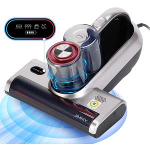 Jimmy Bed Vacuum Cleaner with Dust Sensor, Mattress Vacuum Cleaner with UV Light & Ultrasonic, 15Kpa Suction 420W Handheld Vacuums for Dust & Pet Hair (BX6 Pro, Corded)