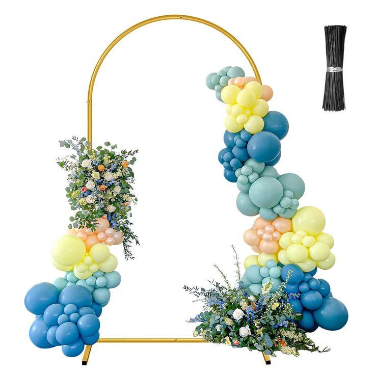 Wedding Arch Backdrop Stand Set of 3 Wedding Arches for Ceremony Chiara Backdrop Stand 3.9FT×7.2FT Metal Arch Backdrop Stand Round Arch Backdrop Stand