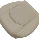 SecosAutoparts Passenger Bottom Perforated Leather Replacement Seat Cover Compatible with Chevy Traverse/GMC Acadia 2008-2017 Compatible with Buick Enclave 2008-2012#392 Light Cashmere Tan