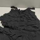 Lrady Women's Two Piece Skirt Sets Beach Formal Wedding Guest Sleeveless Peplum Ruffle Party Maxi Bodycon Dress Outfits, Black, XLarge