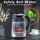 Dezin Electric Kettle, BPA-Free 2L Electric Water Heater, Glass Electric Tea Kettle, 304 Stainless Steel Hot Water Kettle Warmer with Fast Boil, Auto Shut-Off & Boil Dry Protection, for Coffee, Tea (Clear-Black)