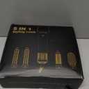 5 in 1 Blow Dryer Brush, Upgrade Hair Dryer Brush Set Negative Ion Air Styler Curling Wrap Air Curler, Hot Air Brush Curling Iron Hair Styling Tools As A Gift for Straight/Curl/Dry/Smooth (Gold)