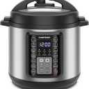 Chefman 13-in-1 Electric Pressure Cooker, 6-Quart Multicooker with Touchscreen Controls, Slow Cooker, Steamer, Sauté, Soup, Chili, Delay Start & Keep Warm, Stainless Steel