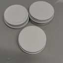 Patelai 2 oz 120 Pcs Metal Round Tins Aluminum Tin Cans Salve Tins Containers with Screw Lid 20 Sheets Stickers for Christmas Salve Spice Candies Balms Candles(White)