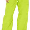 DISCIPBUSH Cargo Pants Women Baggy - Parachute Pants for Women, Rave Y2K Festival Outfits Hiking Camping Essentials (Green, S)
