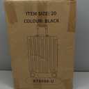 Krute Carry On Luggage 20 inch Aluminum Frame Luggage with Spinner Wheels Hardshell No Zipper PC+ABS TSA Lock Zipperless Suitcases (Black)