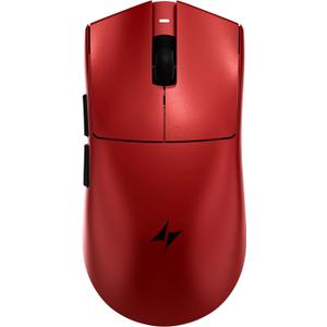 ATK Blazing Sky X1 V2 Wired Gaming Mouse, 54g Lightweight, PAW3950Ultra Sensor, Nordic 54L20 MCU, Optical Switches, New GEM 8K Dongle, Dual-Mode 2.4G/Wired (Extreme, Metallic Red)