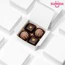 Sunnda 40 Pack 4x4x2 White Small Gift Boxes - Food Grade Cardboard Treat Boxes for Candy, Fudge, Cookies - Small Square Boxes for Ornaments, Jewelry Trinkets, Party Favors, Small Business Packaging