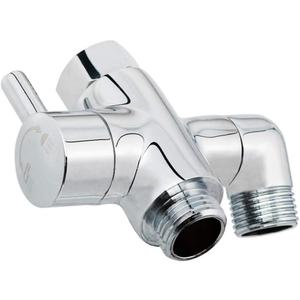 Brass Shower Arm Diverter Valve for Handheld Shower Head and Fixed Spray Head G1/2 3 Way Universal Bathroom System Component Replacement Part, Polished Chrome