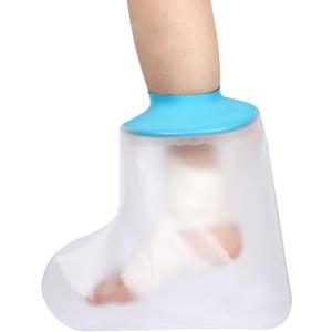 TPU Waterproof Foot Cast Cover for Shower Bath, Adult Foot Cast Protector,Reusable Cast Sleeve for Broken Surgery Foot & Ankle, Burns, Wounds