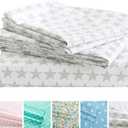 Vonty Kids Bed Sheets Twin Stars Printed Sheets for Boys & Girls, Soft Lightweight Microfiber Easy Wash Bedding Set (1 Fitted Sheet + 1 Flat Sheet + 1 Pillowcase)