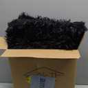 Fluffy Rug Shaggy Area Rug, Black 3x5 Area Rugs for Bedroom, Small Bedside Rug, Soft Fluffy Shaggy Entryway Throw Rugs for Living Room Bedroom Kids Room Home Decor