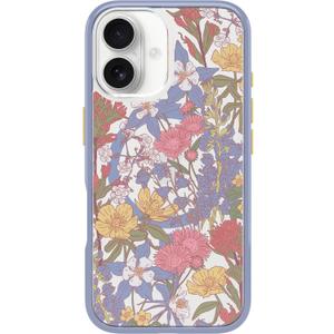 OtterBox iPhone 16 Symmetry Series Clear Case - Floral Purple