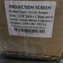 MIGO 120 Inch Motorized Projector Screen Pull Down,2.0 Gain Partial Ambient Light 4K HD TabTension Electric Projector Screen Wall/Ceiling Mount for UST Projector Indoor Home Theater Bar(Black Housing)