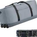 Finnhomy 120L Foldable Rolling Duffel Bag with 3 Wheels, Light Weight Travel Duffel bag with Large Loading Capacity, 32'' Rolling Duffel bag with Shoulder Strap