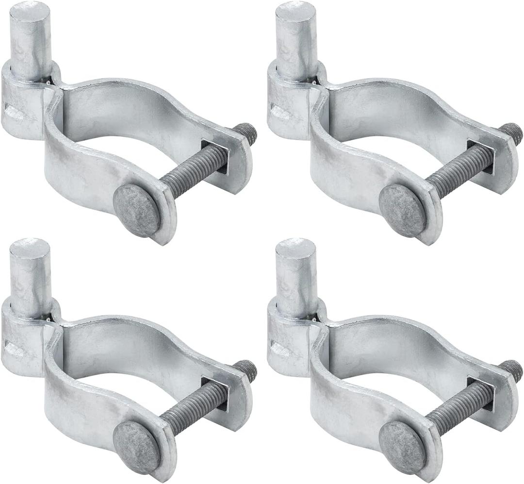 VIVIDA 1-7/8" Chain Link Gate Hinge 4 PCS, Galvanized Pipe Post Hinge for 1-7/8" OD Pipe, Chain Link Gate Hardware