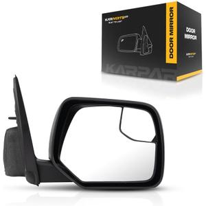 For Ford Escape 2010 2011 2012 Door Mirror Passenger Side | Power View | Outer | Rear | Non-Heated | w/Integrated Spotter | Textured Black | Replacement For FO1321351 | AL8Z17682AA