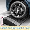 Nisorpa 4" Rise Rubber Curb Ramps Heavy Duty Driveway Curb Ramp 10 Ton Car Slope Ramp for Sidewalk Cars RV Trucks Shed Entryway Bike Pets Scooter Wheelchair 38x9.8x4inch