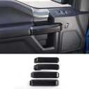 Voodonala Black Wood Grain Inner Door Handle Covers Trim for Ford F150 2015-2020(4pcs, ABS)