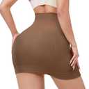 Slip Dress for Women Seamless half slip with non slip strip Shapewear Dress Under Dress Tummy Control Slip Dress (Beige, L)