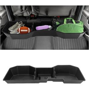 MAXDOM Under Seat Storage Fit for (2007-2018) Chevy Silverado 1500/GMC Sierra 1500 (2007-2019) 2500HD 3500HD Crew Cab Rear Underseat Organizer Box (Black)