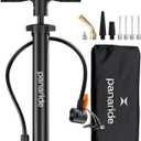 Bike Pump Floor, Advanced Bike Tire Inflator, Bicycle Hand Air Pump with Dual Presta and Schrader Valves, Handheld Pump, Suitable for Road and Mountain Bikes, Baby Stroller, Balls