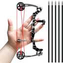 Archery Bow Set Left and Right Hand Compound Bow Hunting Bow Metal Material Catapult RH/LH for Practice Archery