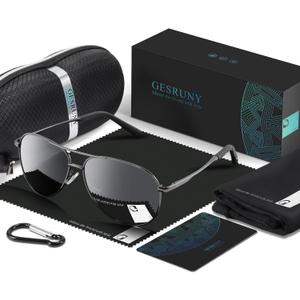 Polarized Aviator Sunglasses for Men Women- Classic Shades Retro Sun Glasses Driving Lightweight UV Protection (A2 Grey Frame/Black Lens)