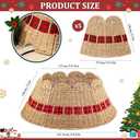 Christmas Tree Collar 24 Inch Large Woven Christmas Tree Skirt Rustic Seagrass Xmas Stand Base Cover for Holiday Home Decoration