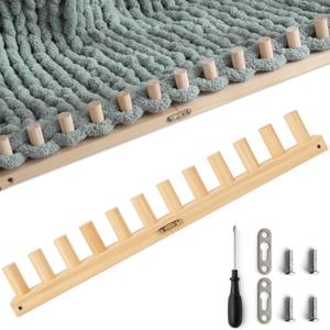 Mellobello Chunky Blanket Loom，Chunky Yarn Loom Adjustable Size Loom for Chunky Blanket，Loom Knitting Kit for Beginner Friendly Yarn Craft (23.6")