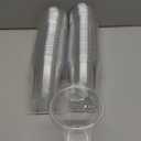 Lilymicky [100 Sets 12 oz Clear Plastic Cups With Dome Lids, Disposable Plastic Drinking Cups, 12 oz Parfait Cups for Ice Coffee, Smoothie, Bubble Boba