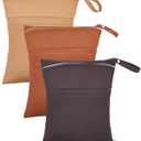 Babygoal Wet Bags 3 Pack, Waterproof Travel Dry Bags for Baby Diapers, Beach, Pool, Gym, Swimsuits, Food Storage and Wet Clothes 3LN37-B