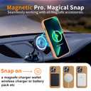 Hualele Magnetic for iPhone 13 Pro Case,Compatible with MagSafe, Military Grade Dropproof Translucent Matte Hard Back Soft Edge Slim Phone Case iPhone 13 Pro Brown